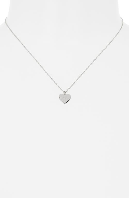 Kate Spade New York Initial Here Pendant Necklace In Silver