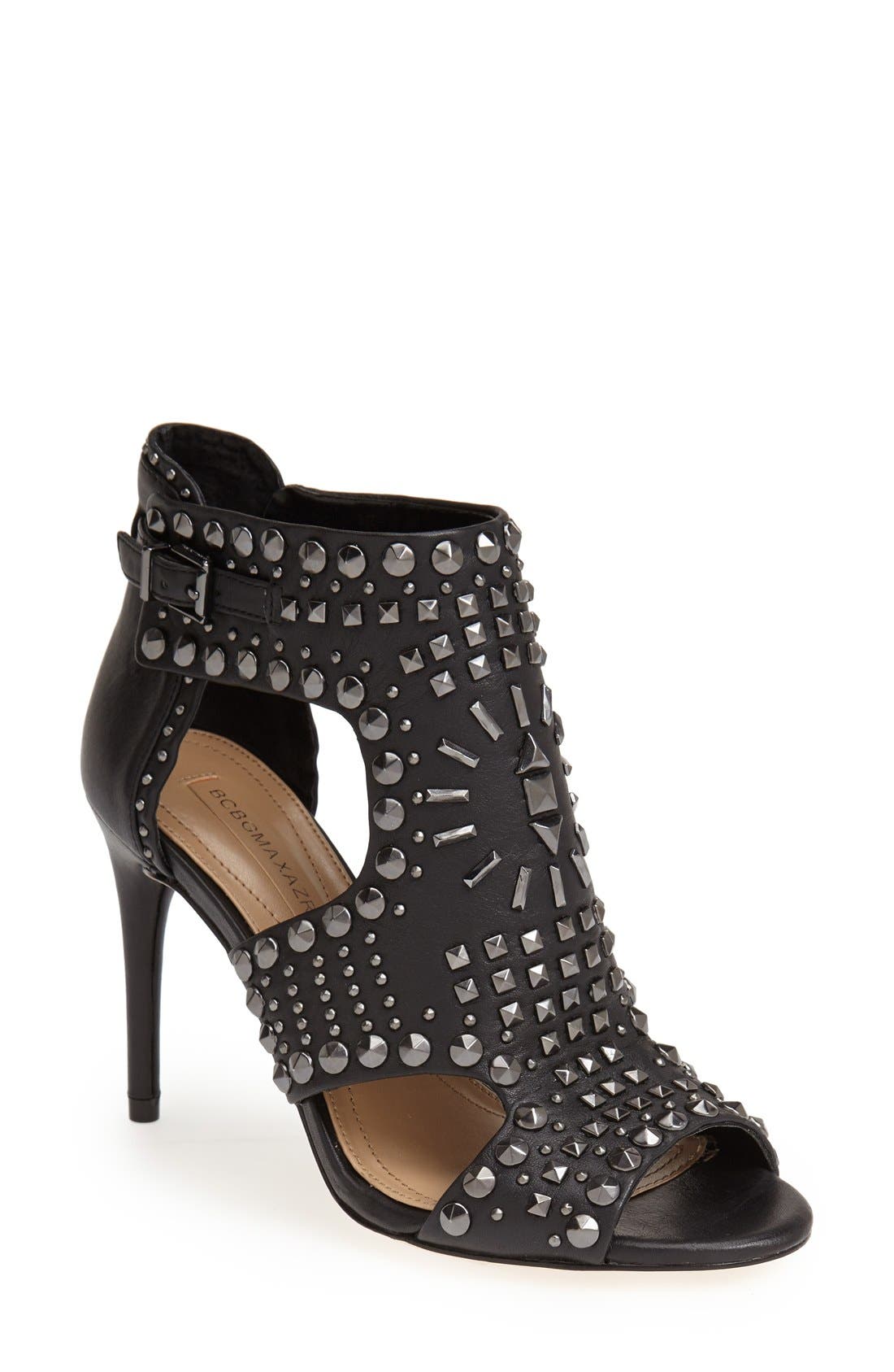 'Prose' Sandal, Main, color, BLACK
