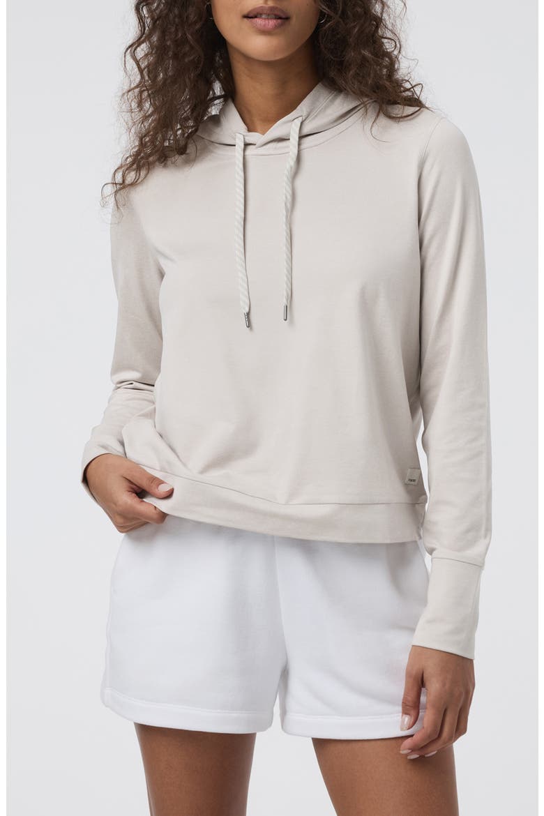 Halo Essential Hoodie, Main, color, ECRU HEATHER