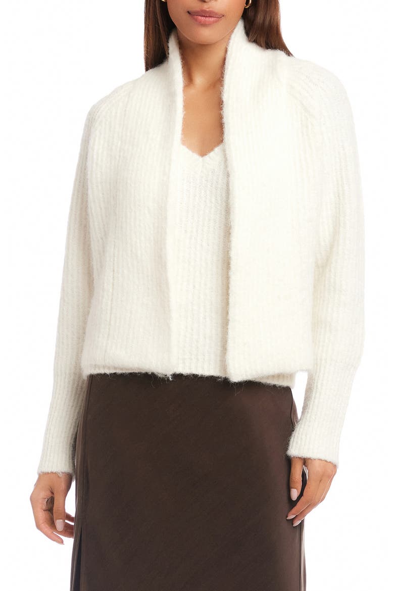 Cely Open Front Cardigan, Main, color, CREAM