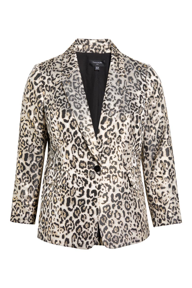 Leopard Metallic Blazer, Alternate, color, GOLD LEOPARD
