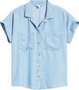 beachlunchlounge Issey Short Sleeve Chambray Shirt
