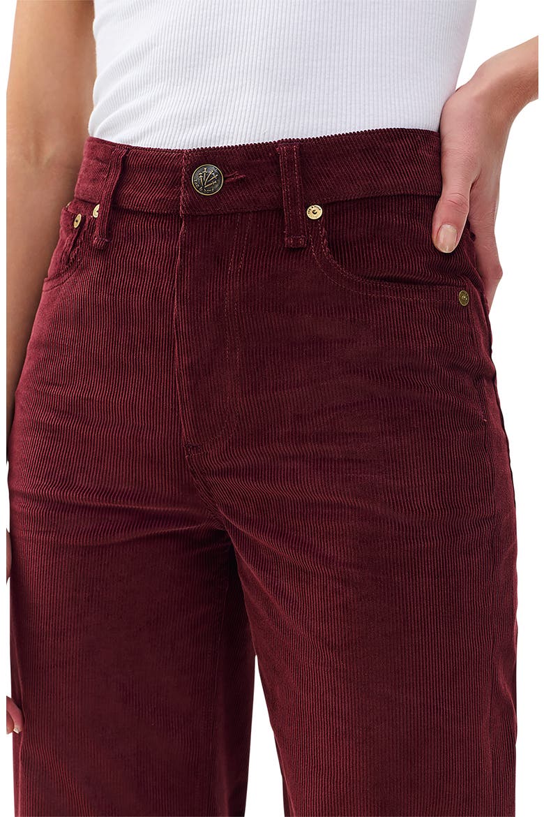 Skylar High Waist Corduroy Flare Pants, Alternate, color, BRGDY