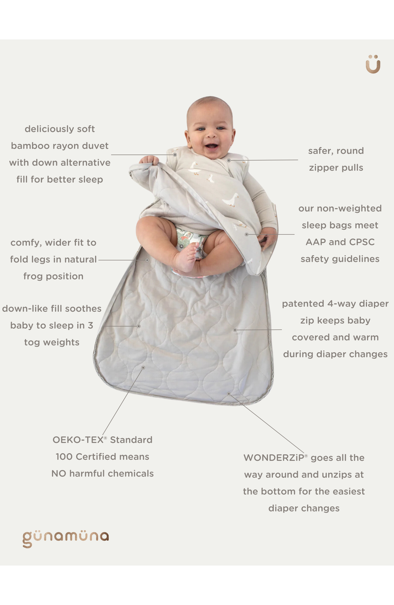 gunamuna Sleep Bag Duvet 1.0 TOG - Baby, Alternate, color, Pooh