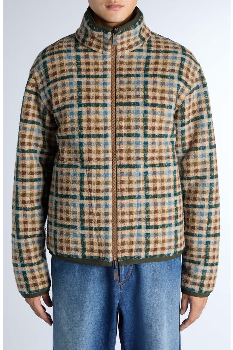 Plaid Fleece Zip Up Cardigan, Main, color, PLAID
