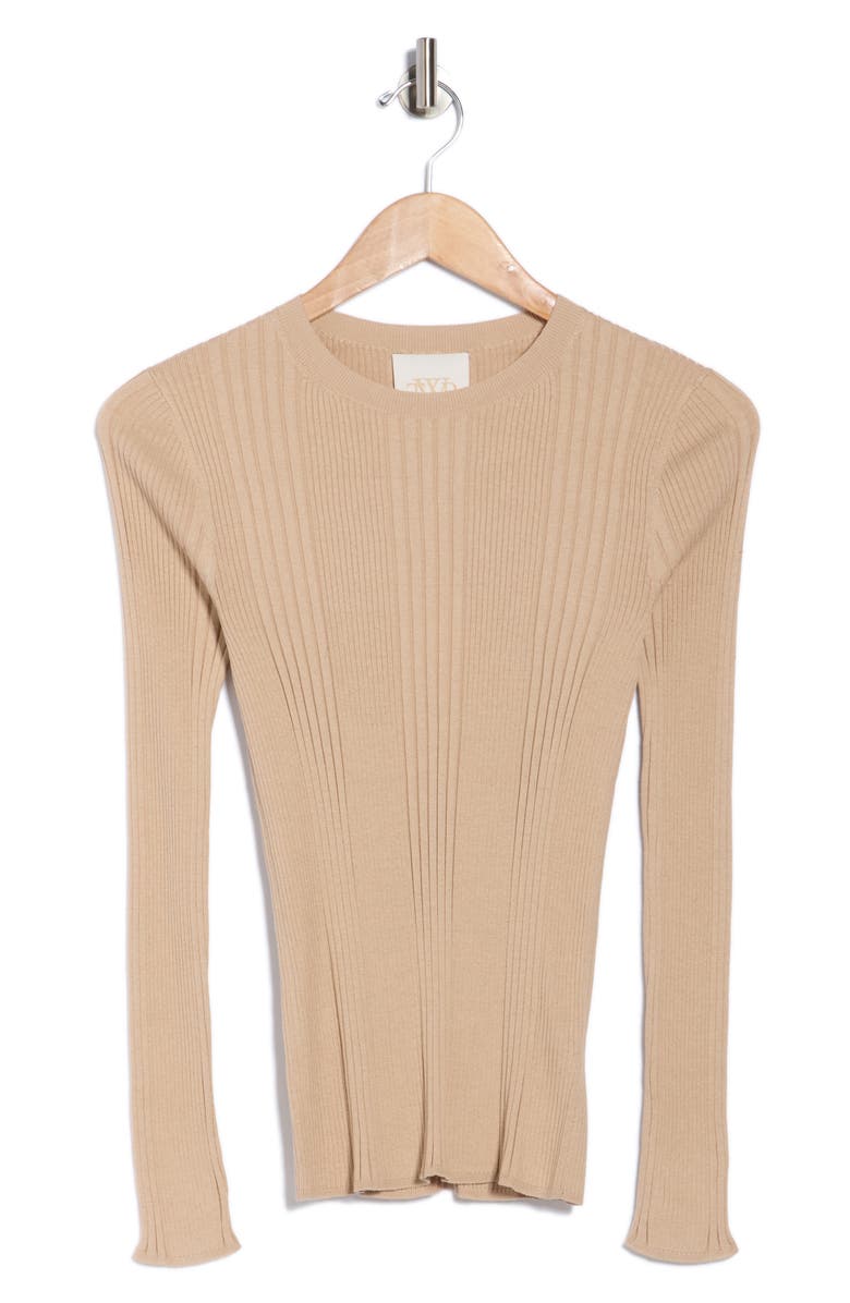 TWP First Base Long Sleeve Knit Top, Alternate, color, Tan