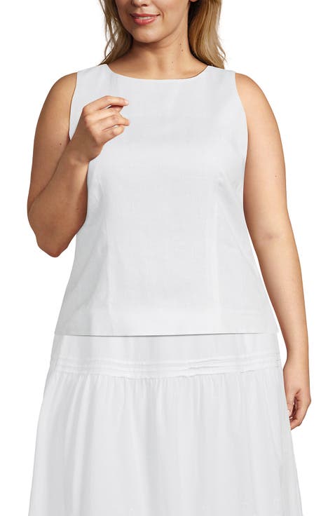 Linen Sleeveless Peplum Top