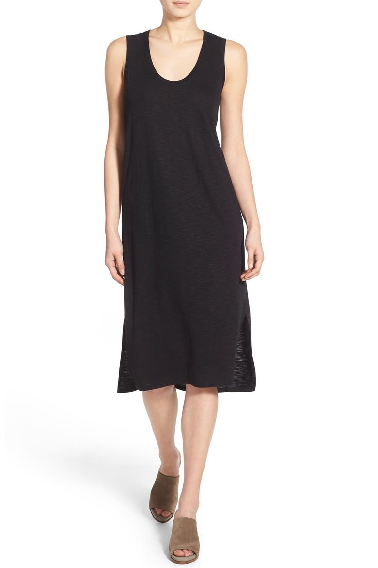 Jersey Tank Dress, Main, color, TRUE BLACK