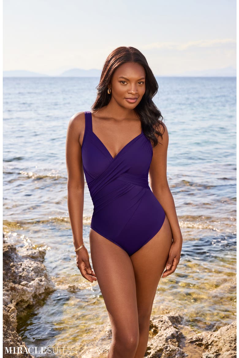 Rock Solid Revele One-Piece Swimsuit, Alternate, color, MULBERRY