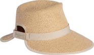 Eric Javits Sun Crest Packable Hybrid Straw Fedora Visor