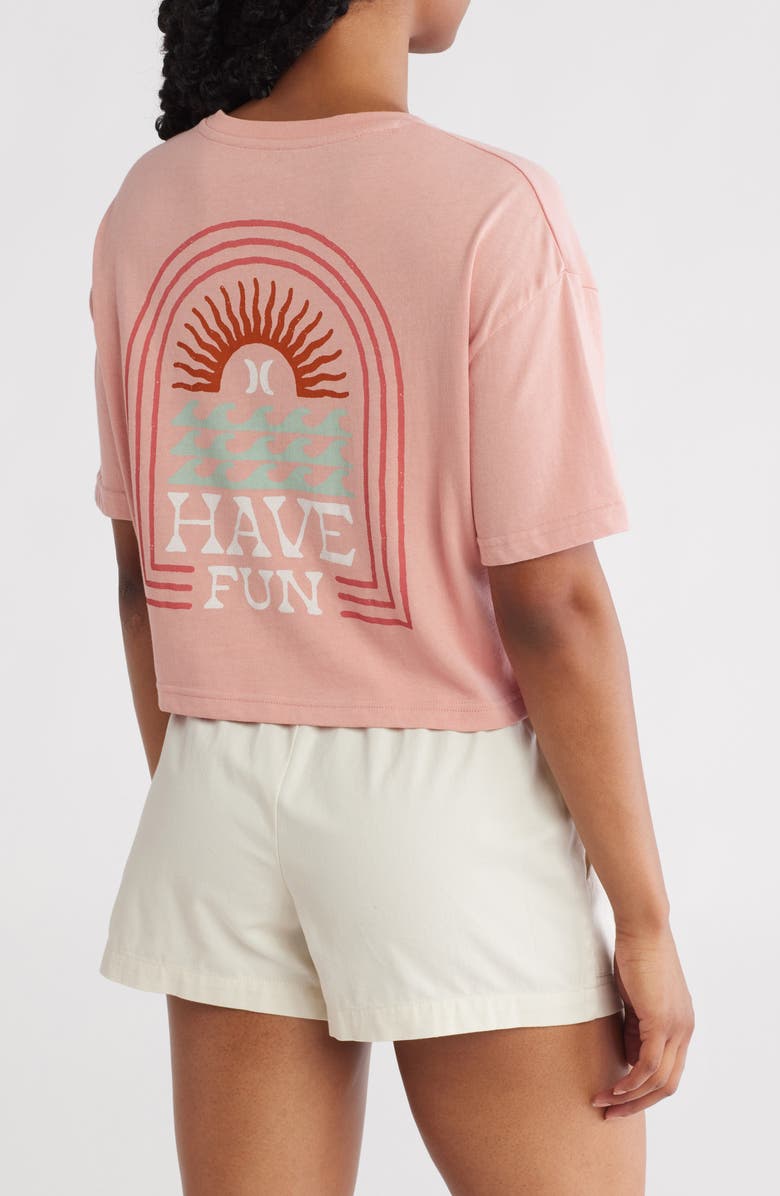 Hurley Leisure Boxy Crop Graphic T-Shirt, Alternate, color, 