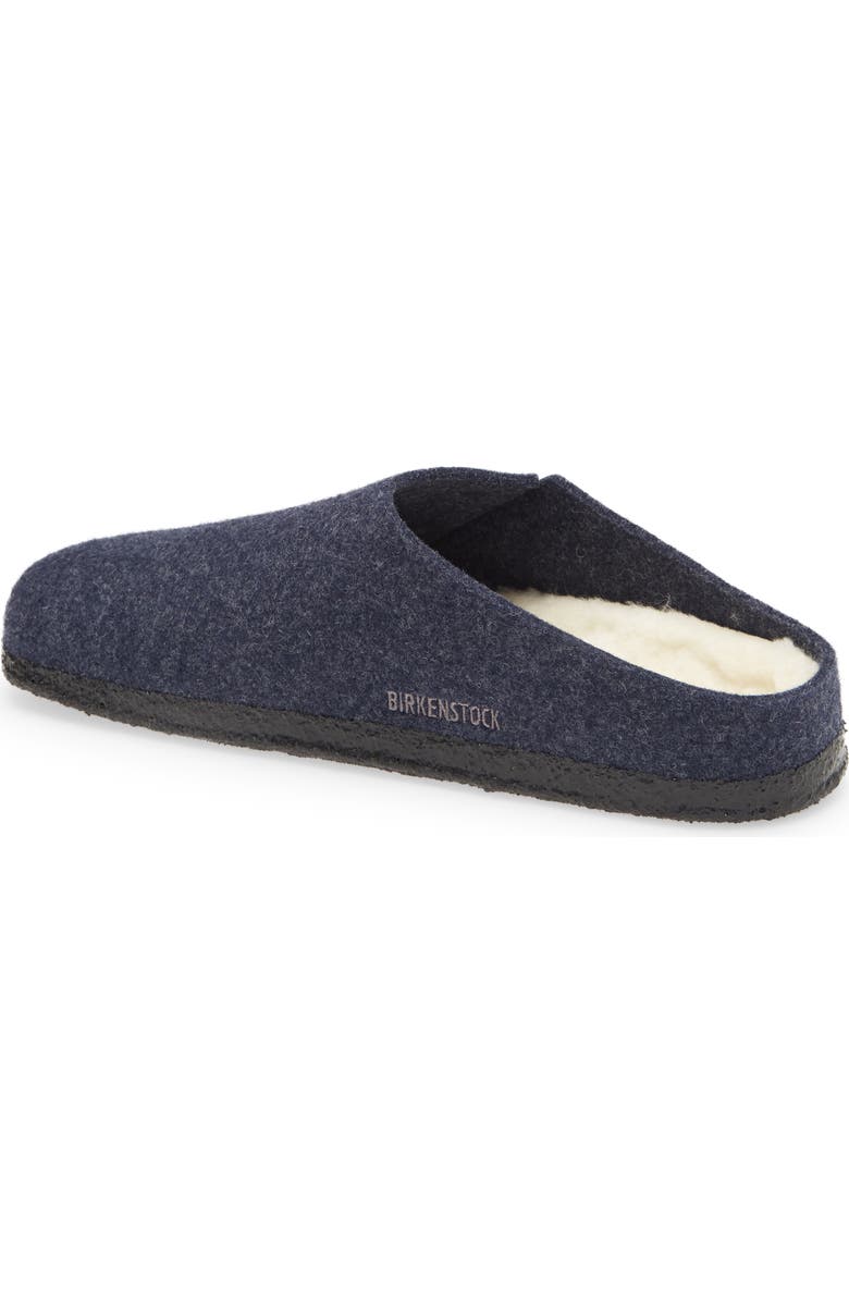Birkenstock Zermatt Genuine Shearling Lined Slipper, Alternate, color, Dark Blue/ Natural