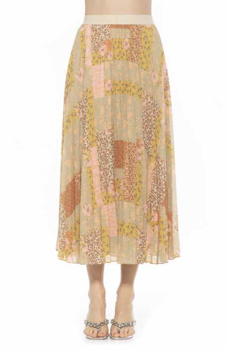 Alexia Admor Kesia Midi Chiffon Pleated Skirt