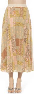 Alexia Admor Kesia Midi Chiffon Pleated Skirt