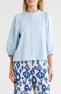 ELIE ELIE TAHARI Puff Sleeve Button-Up Top