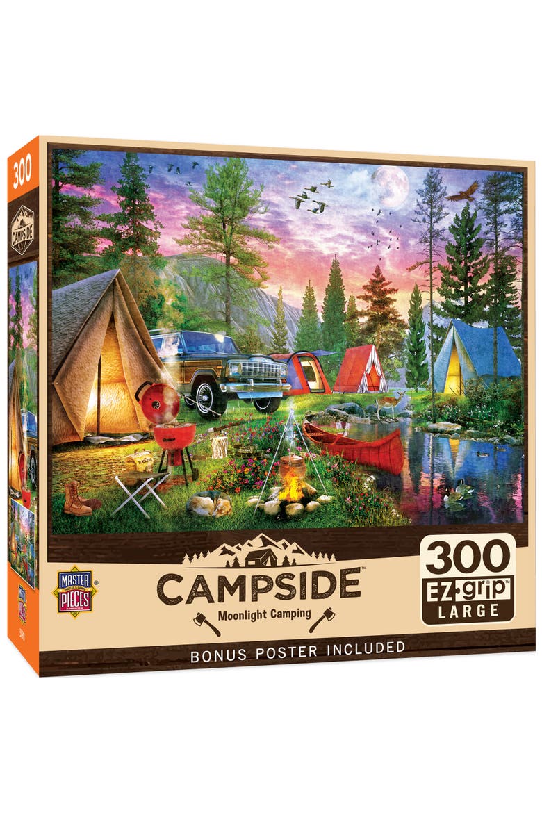 Moonlight Camping 300 Piece Puzzle, Main, color, Multicolor