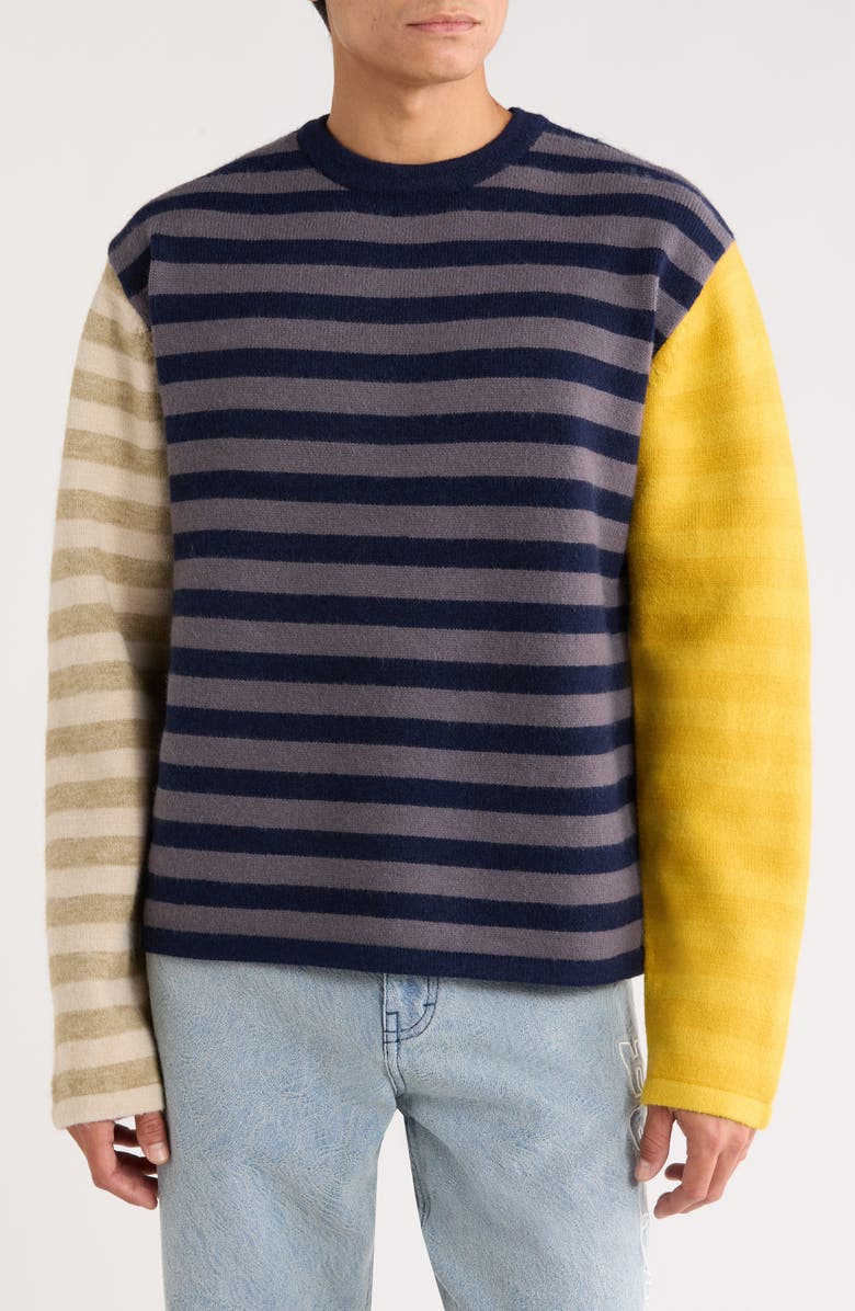 HONOR THE GIFT Mixed Stripe Sweater, Main, color, Navy