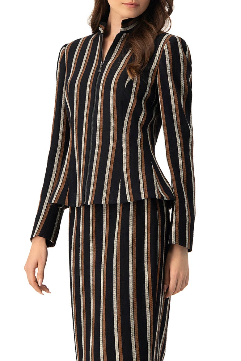 Striped Jacket, Alternate, color, Black