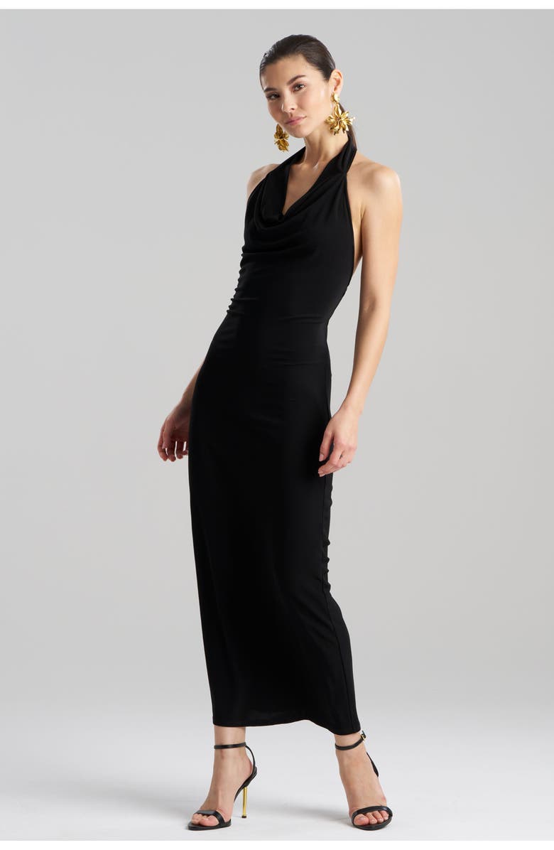 Natori Matte Jersey Halter Maxi Dress, Main, color, 