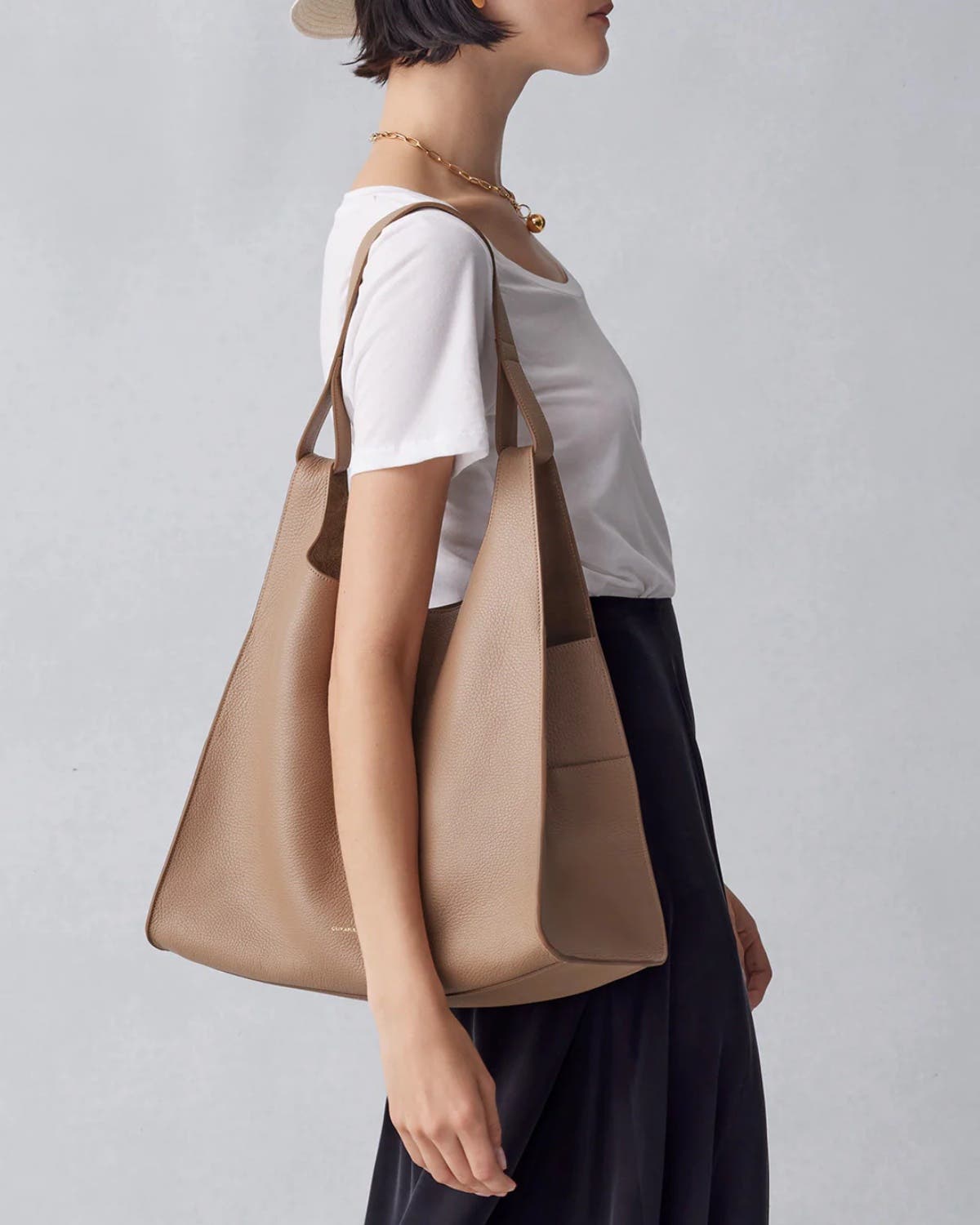Oversized Double Loop Bag, Alternate, color, Cappuccino