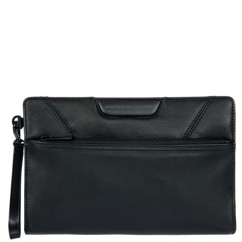 Roadster Leather EVO Clutch Bag with Front Pocket