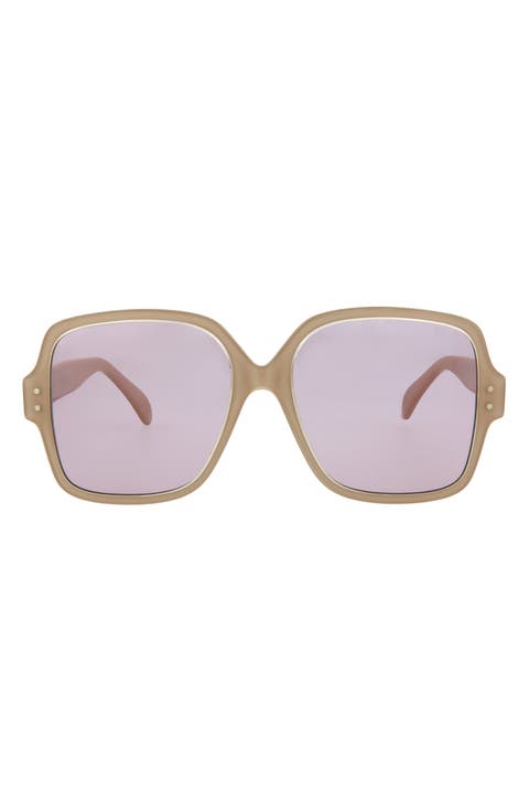 56mm Square Sunglasses