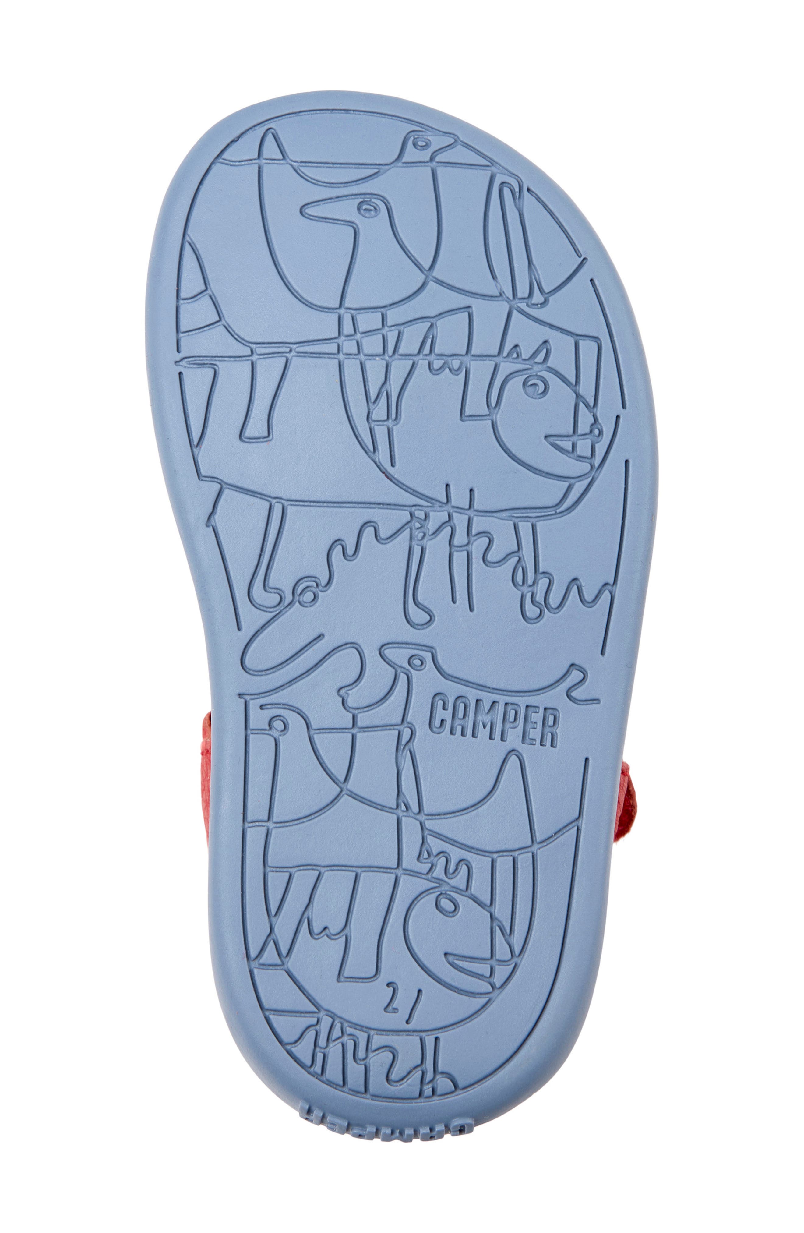 Camper Kids' Bicho Twins Mismatch Sandal, Alternate, color, Medium Red