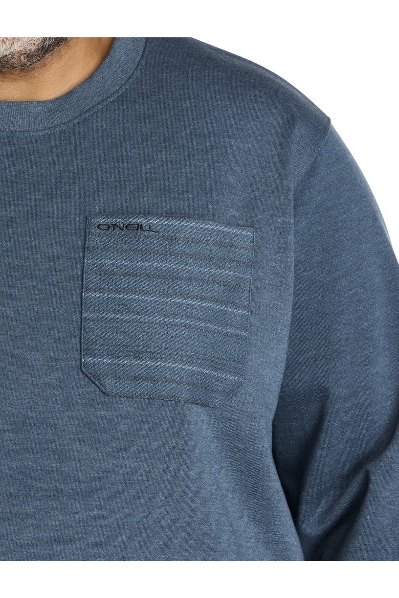 Big & Tall Bavaro Contrast-Pocket Crewneck Pullover, Alternate, color, MIDNIGHT NAVY