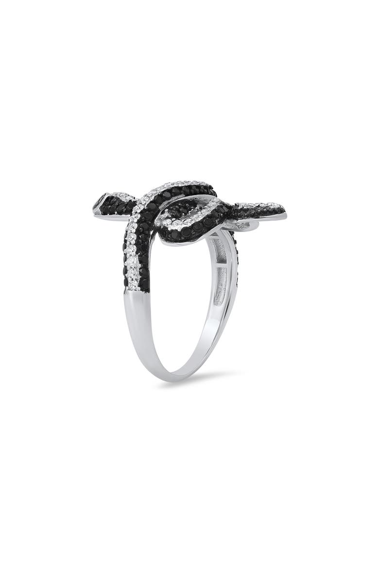Sterling Silver Cubic Zirconia Snake Ring, Alternate, color, SILVER