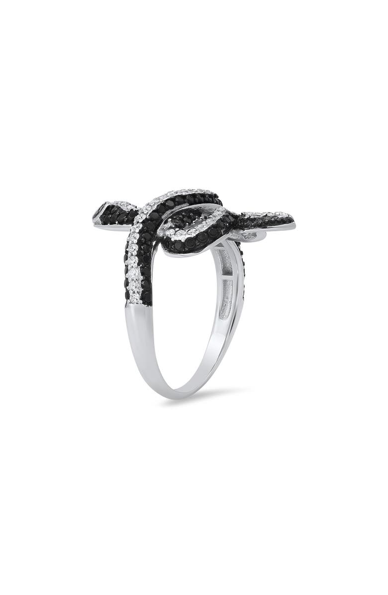 Queen Jewels Sterling Silver Cubic Zirconia Snake Ring, Alternate, color, Silver