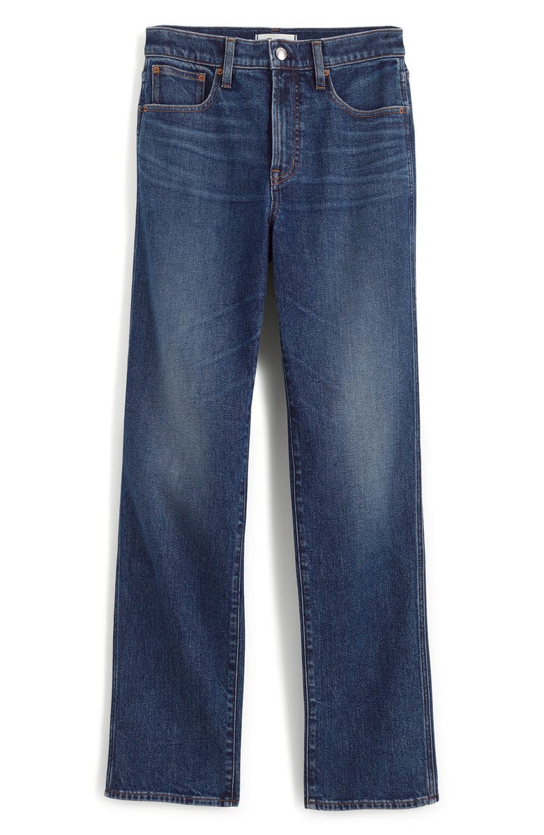 Madewell The Longline Straight Leg Jeans, Alternate, color, Midnight Waters Wash