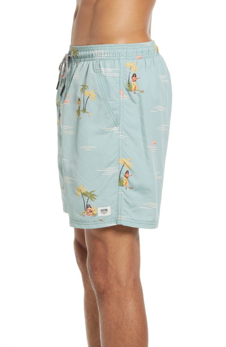 Katin Lazy Days Volley Nylon Swim Trunks, Alternate, color, 