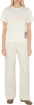 Burberry Check Label Cotton T-shirt
