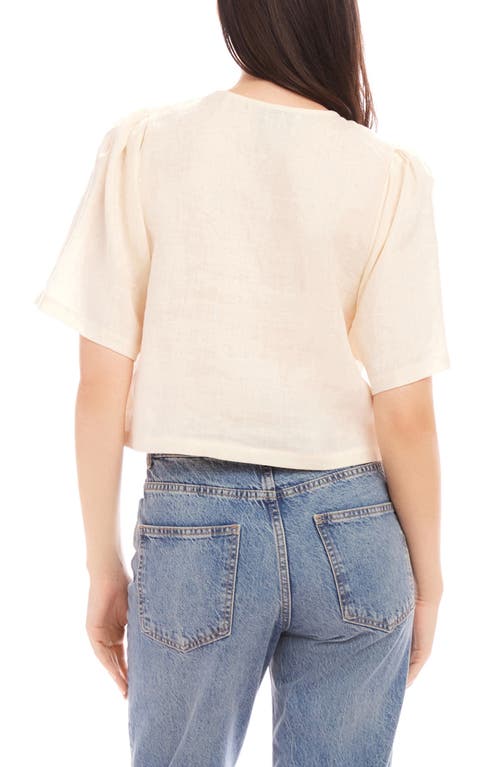 Shop Fifteen Twenty Nadine Bow Detail Top In Ecru