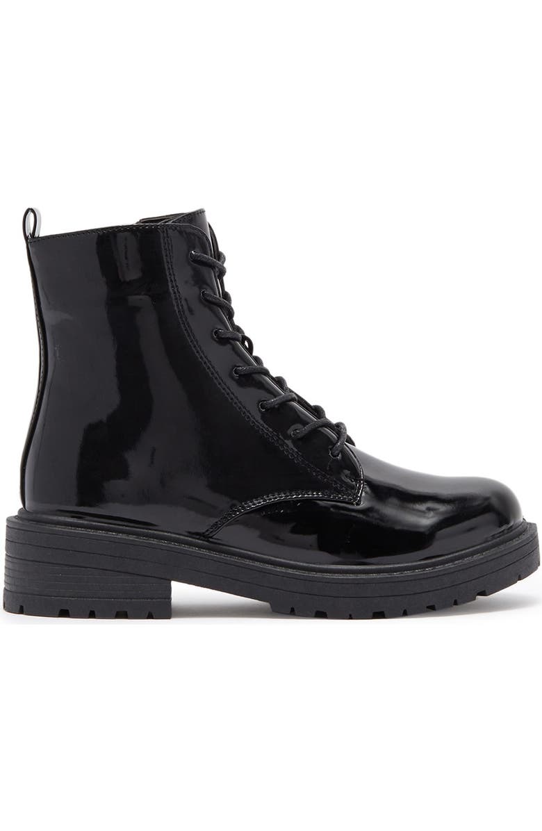 WANTED FOOTWEAR Riot Pantent Lug Sole Boot, Alternate, color,