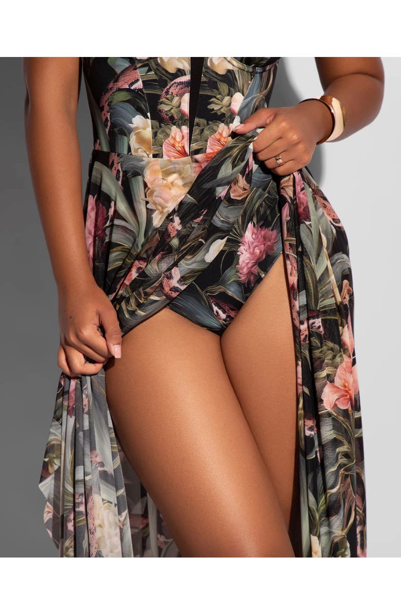 TA3 Mega Sculpting Push-Up Maxi Dress, Alternate, color, Midnight Peony