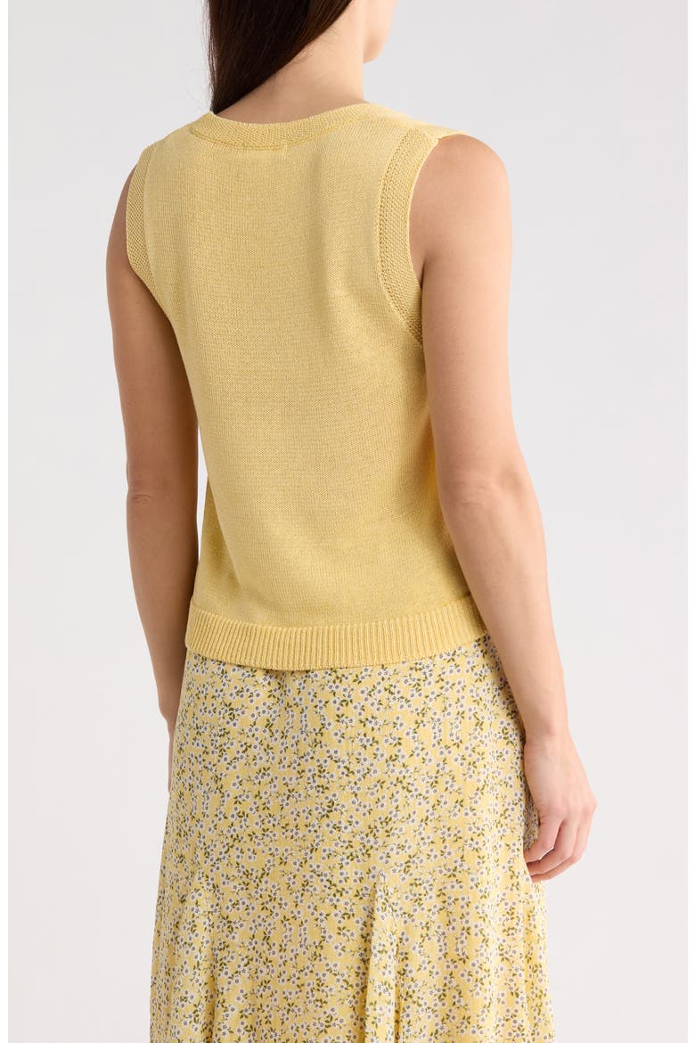 Knit Shell Top, Alternate, color, STRAW