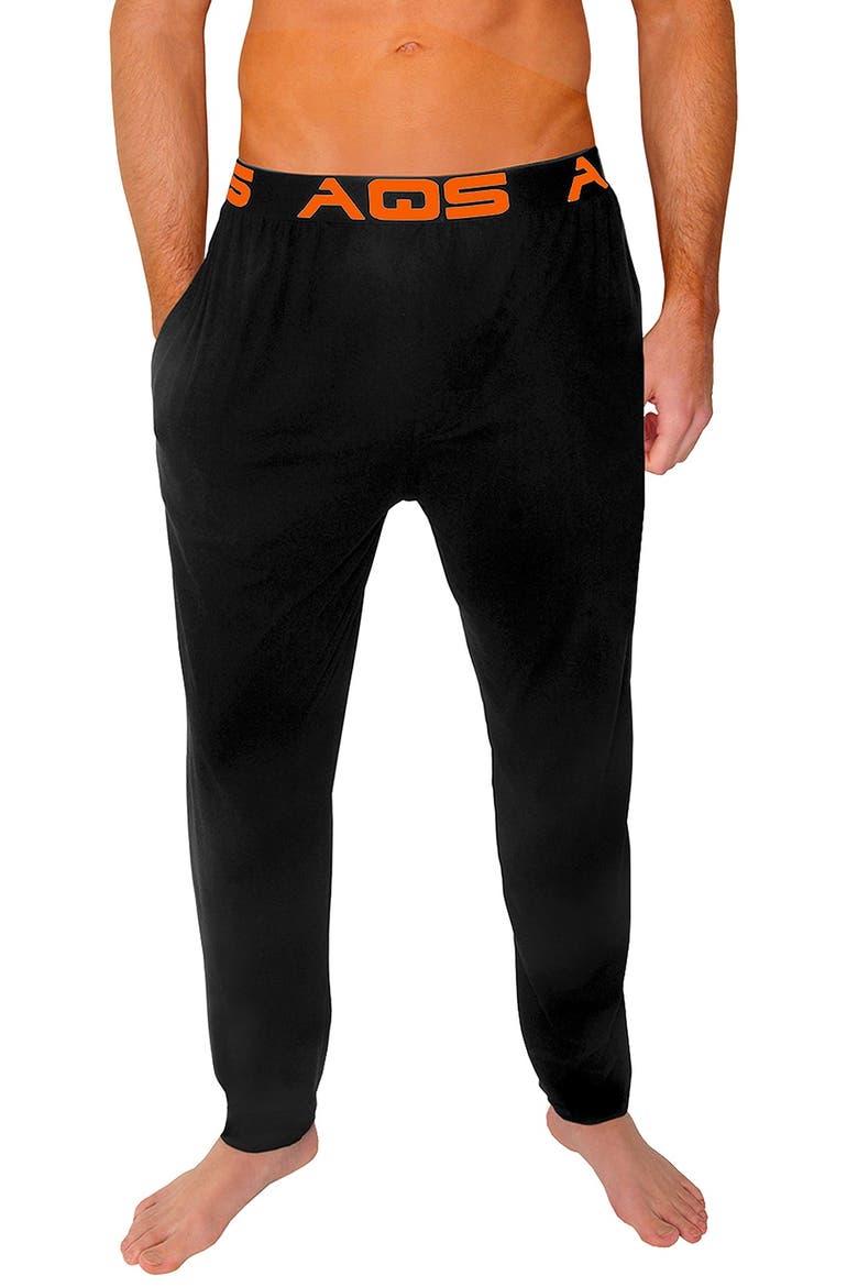 Slim Fit Lounge Joggers, Alternate, color, BLACK W/ ORANGE AQS