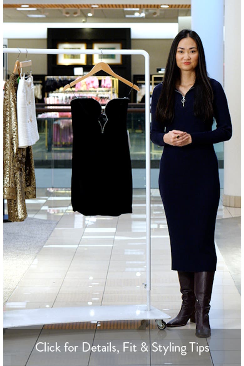 Lilah Strapless Velour Minidress video