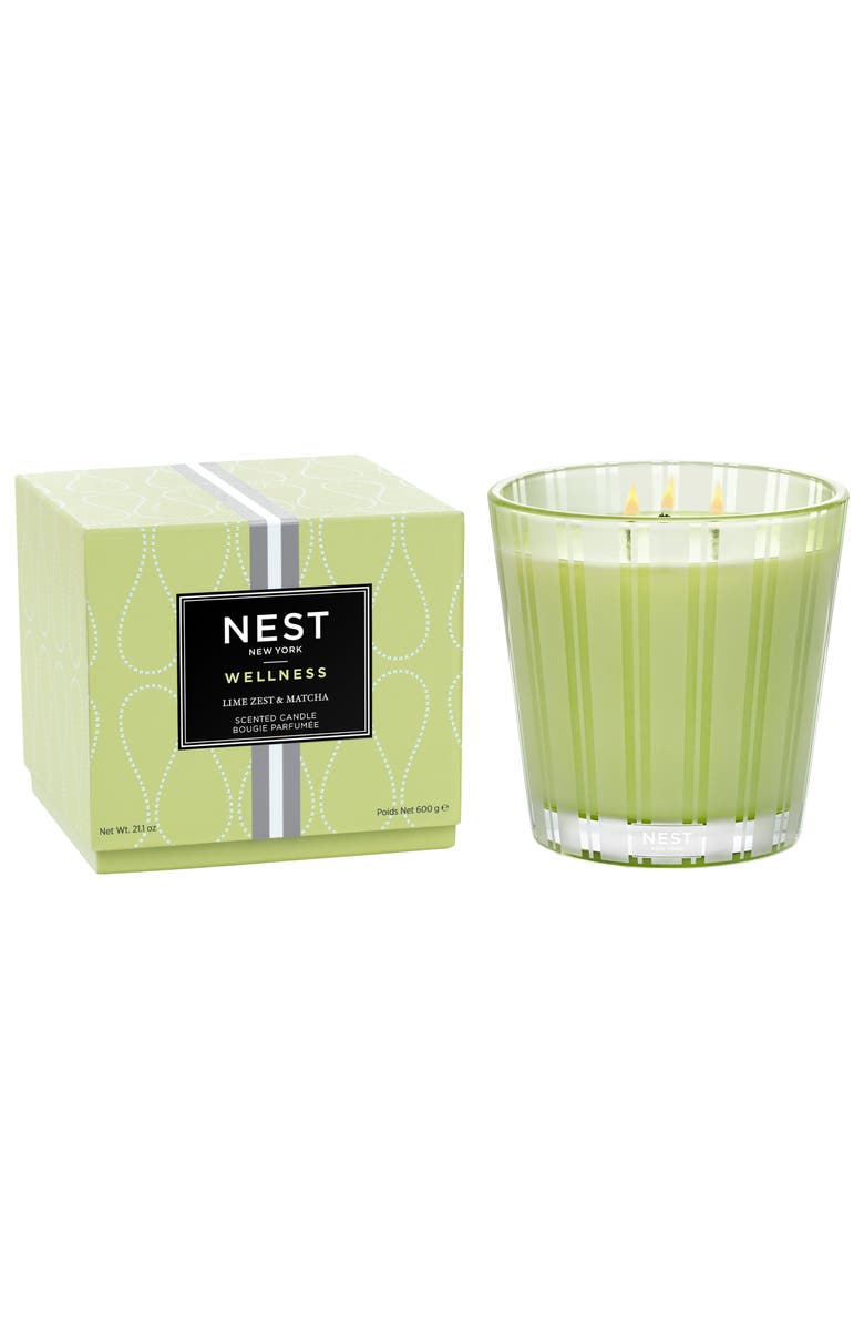 NEST New York Lime Zest & Matcha Candle, Alternate, color, 3 Wick