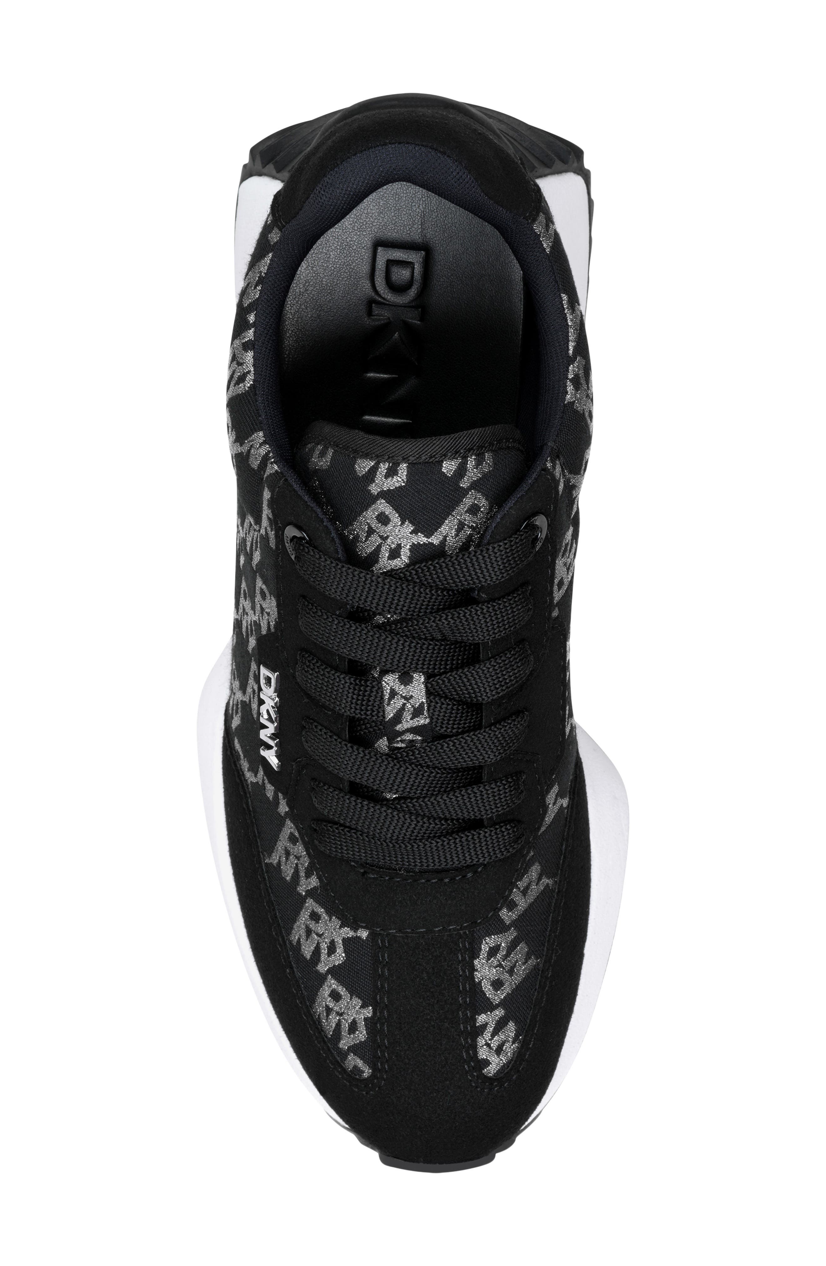 DKNY Naples Sneaker, Alternate, color, Nickel/Black