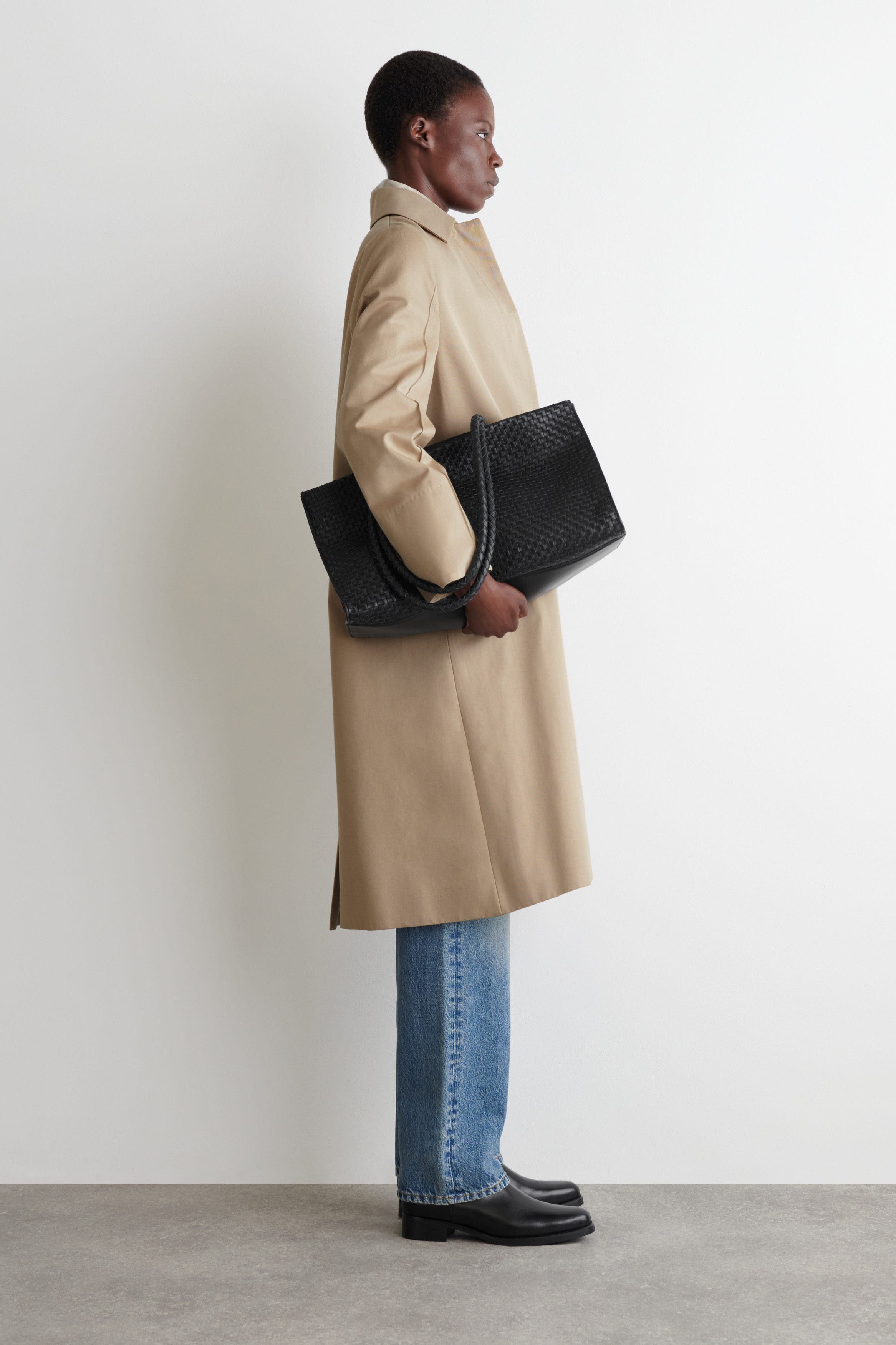 COS Leather Chelsea Boots, Alternate, color, Black