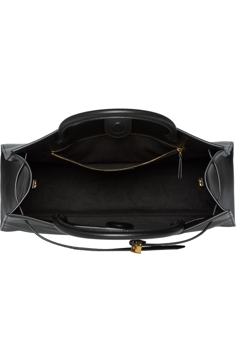 Veronica Beard Large Dash Leather Tote, Alternate, color, Black