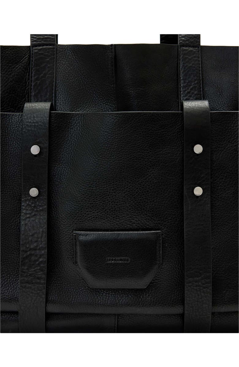 AllSaints Ursa Leather Tote, Alternate, color, Black