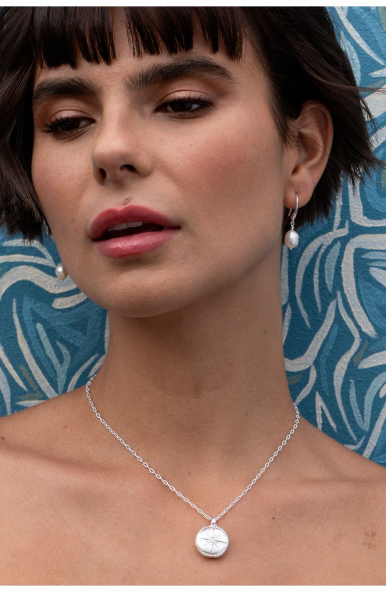 Dower & Hall White Baroque Pearl Earrings, Alternate, color, Sterling Silver