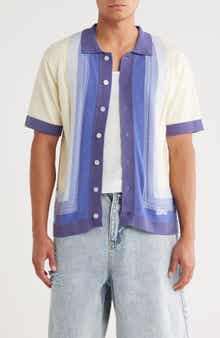 WeSC Short Sleeve Cotton Button-Down Sweater