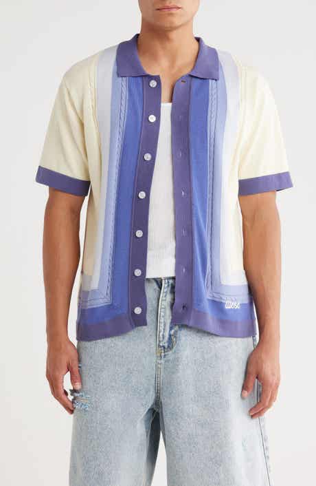 WeSC Short Sleeve Cotton Button-Down Sweater