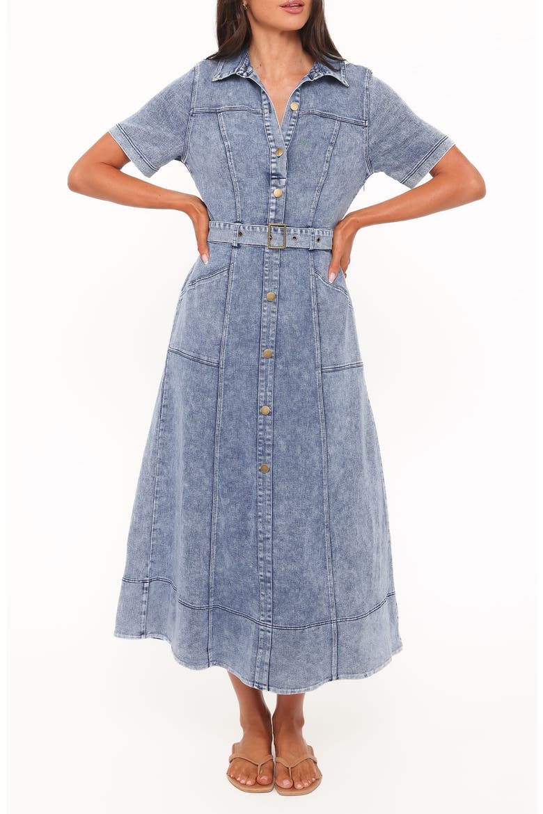 Tamara Maxi Dress, Main, color, MED DENIM