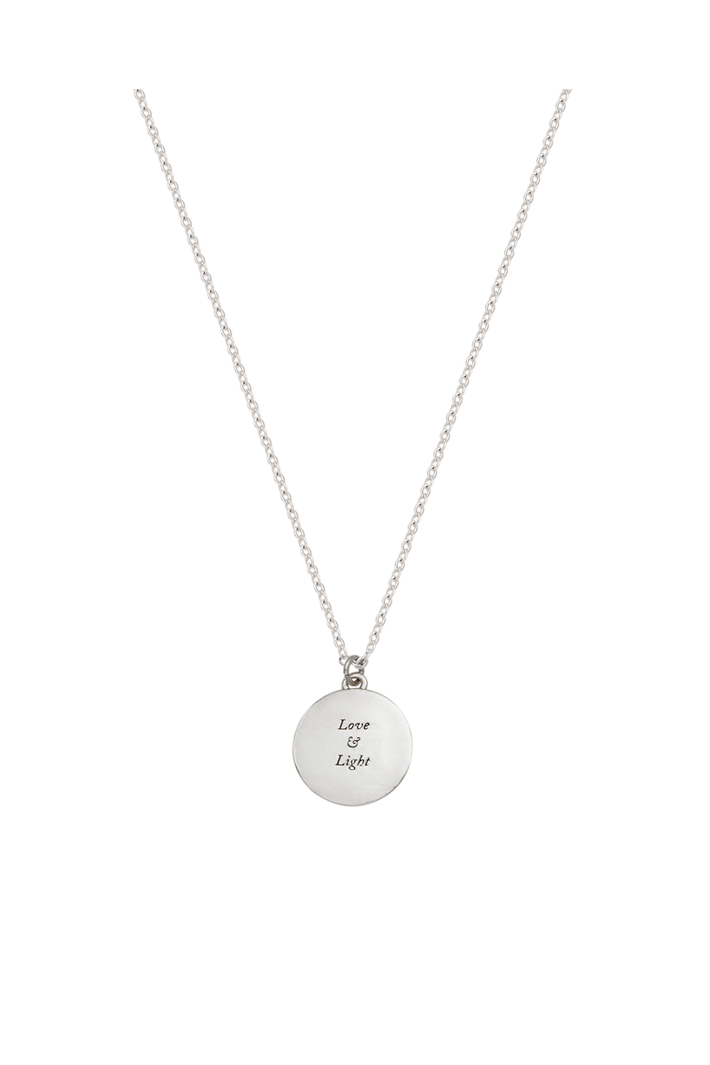Selene Moon & Periwinkle Necklace, Alternate, color, Silver