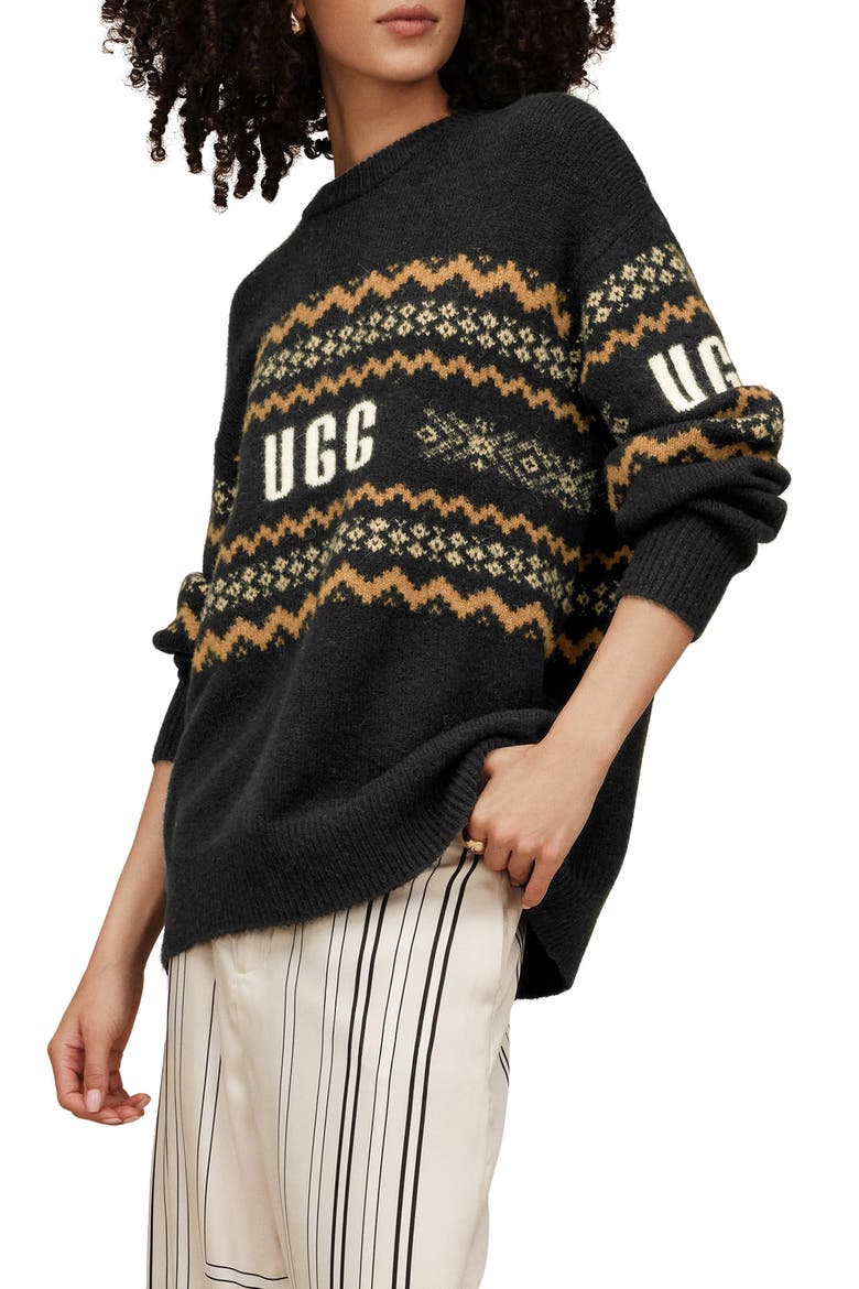 Kaelan Uggisle Sweater, Alternate, color, BLACK